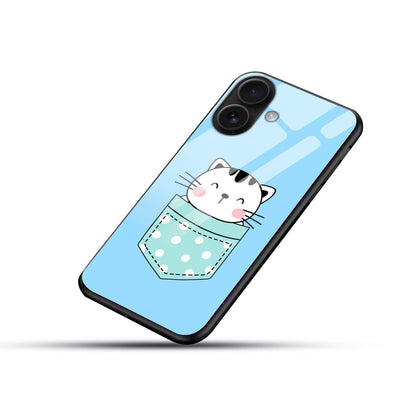 Cute Cat Pocket Glass Case