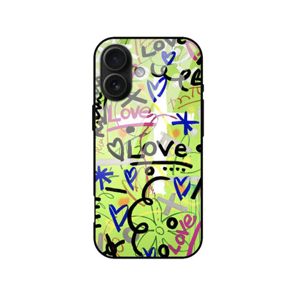 Graffiti Love Art Glass Case