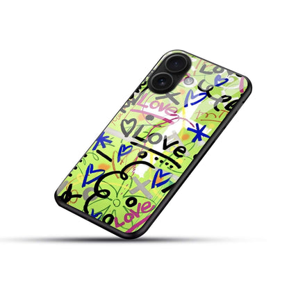 Graffiti Love Art Glass Case