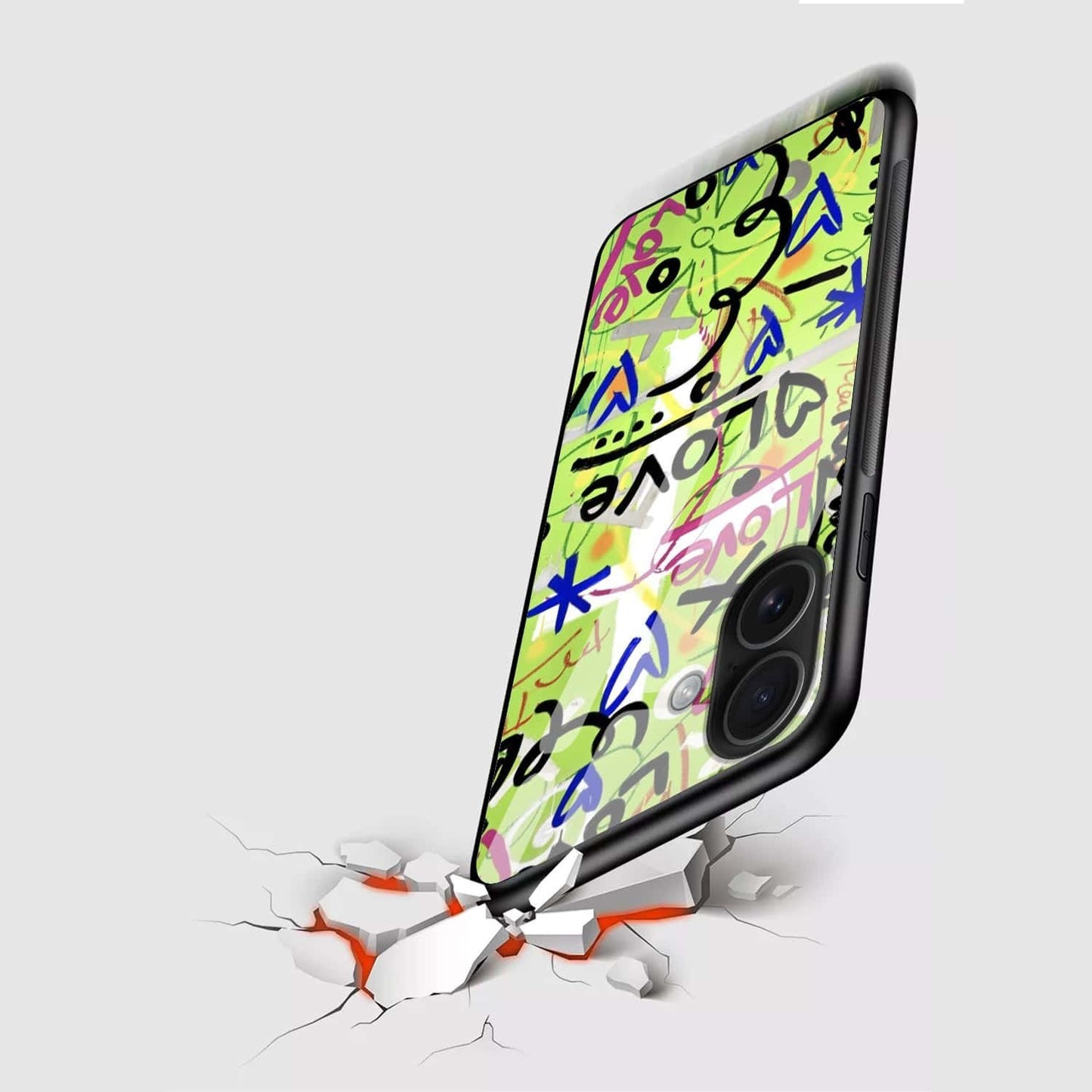 Graffiti Love Art Glass Case