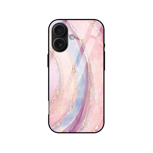 Pink Pastel Luxury Swirl Glass Case
