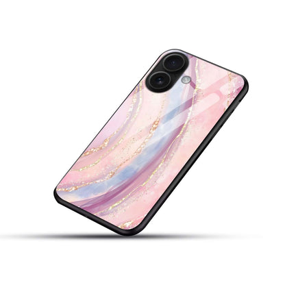 Pink Pastel Luxury Swirl Glass Case