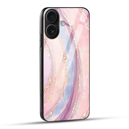 Pink Pastel Luxury Swirl Glass Case