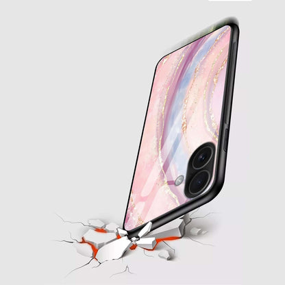 Pink Pastel Luxury Swirl Glass Case