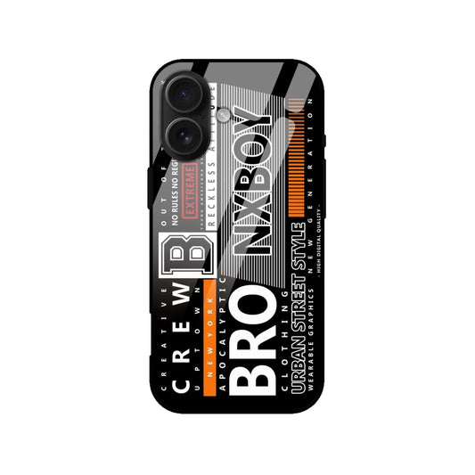 Urban Street Style “BRO NXBOY” Glass Case