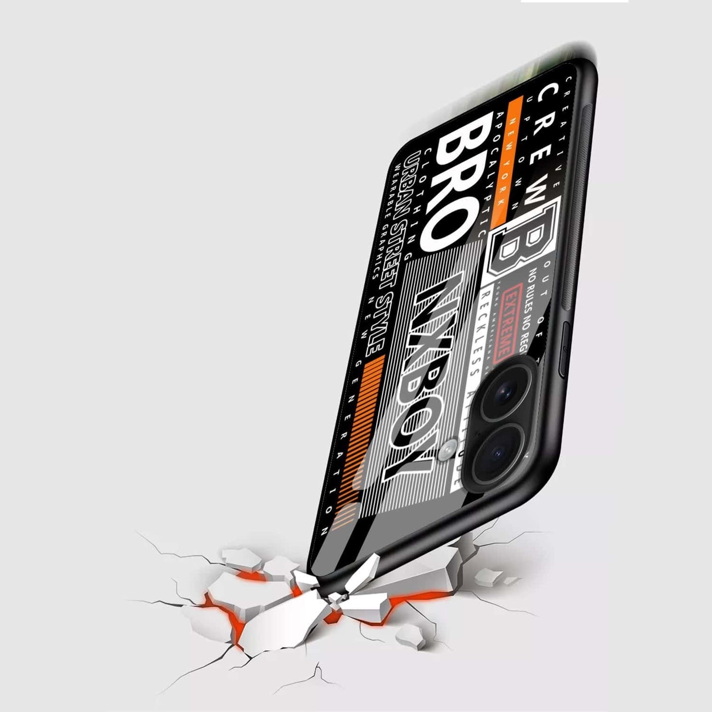 Urban Street Style “BRO NXBOY” Glass Case