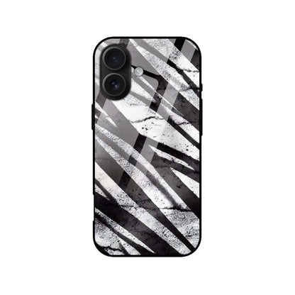 Black Abstract Swirl Glass Back Case