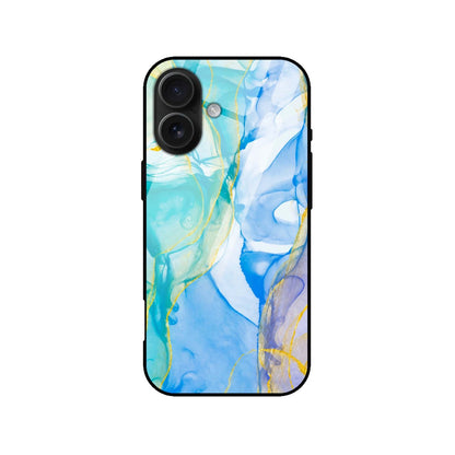 Aqua Marble Glass Case
