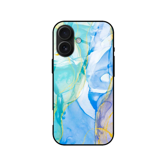 Aqua Marble Glass Case