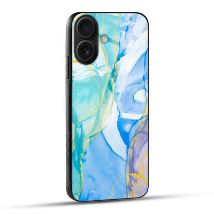 Aqua Marble Glass Case