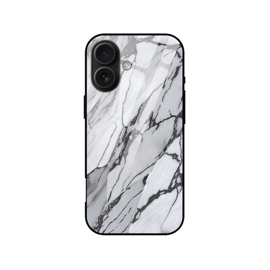 Luxury White Marble Crystal Clear Glass Case