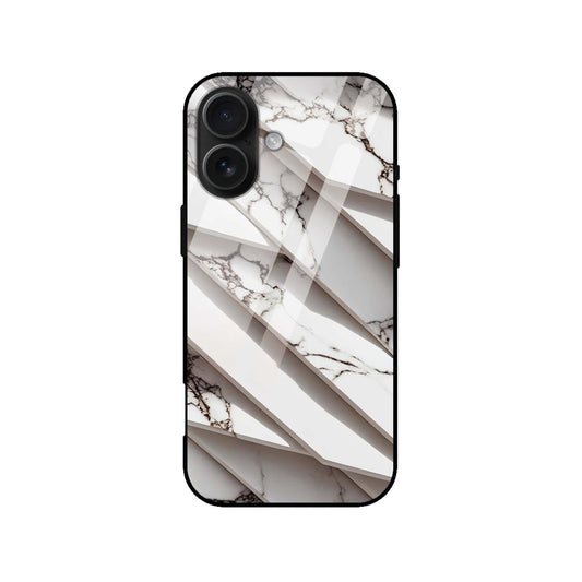 Luxury White Marble Glass Back Phone Case