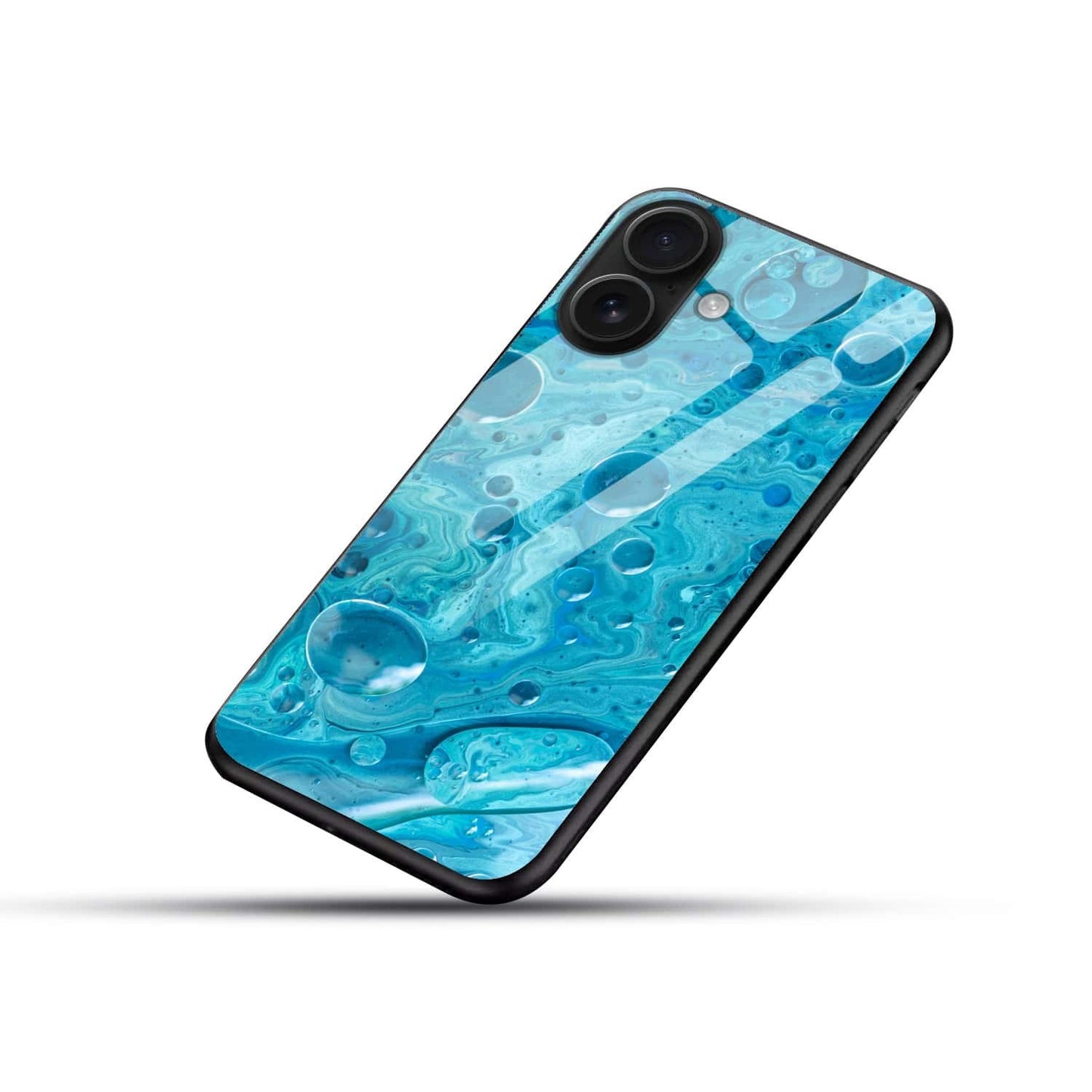 Aqua Bubble Glass Case