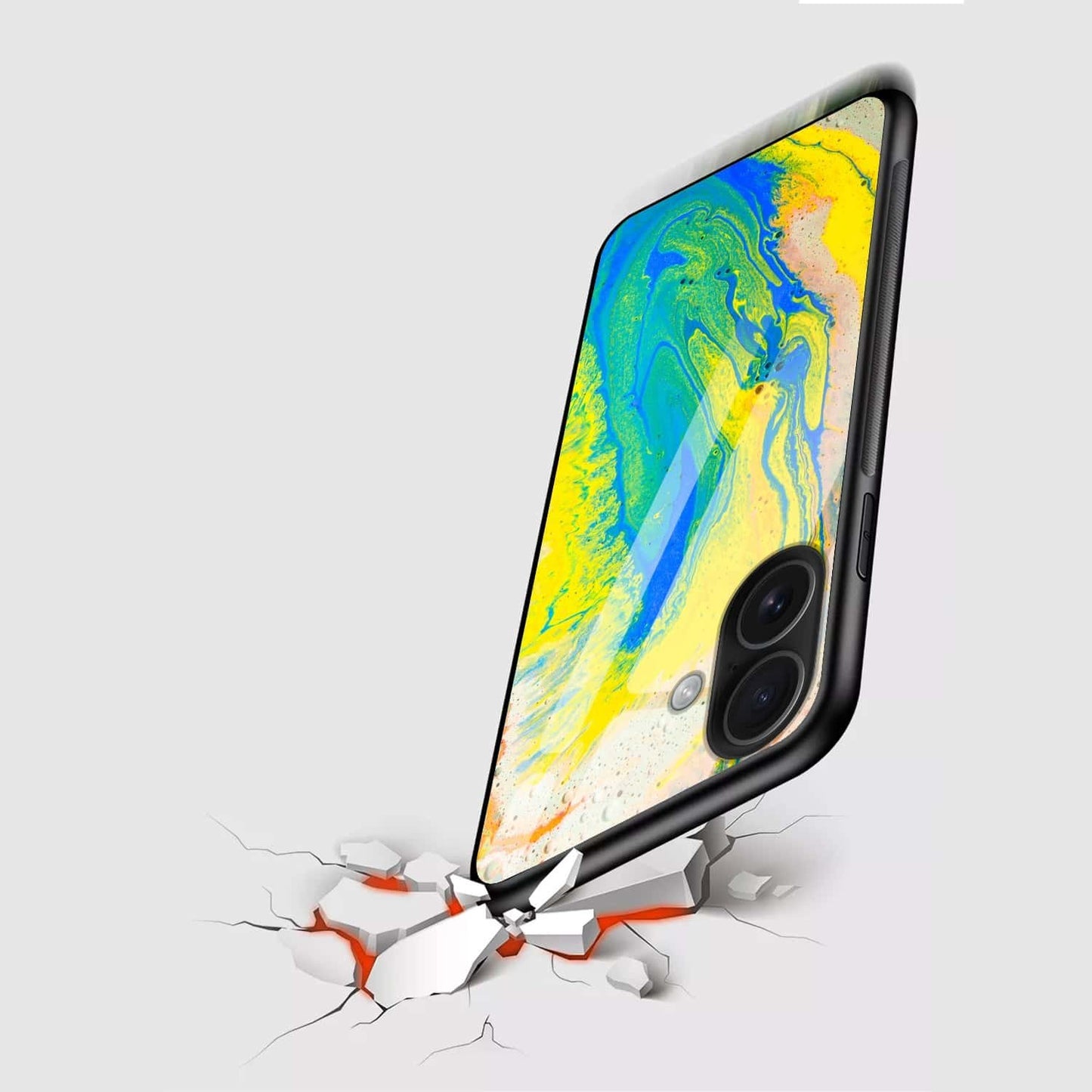 Abstract Marble Glass Back Cover