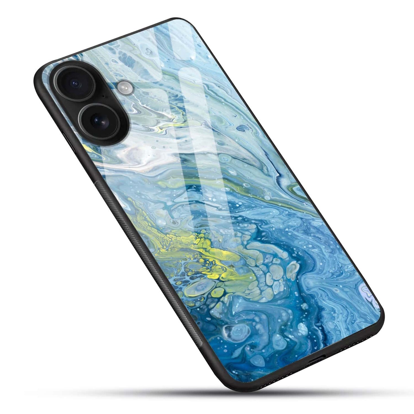 Arctic Flow: Glass Back Protective Phone Case (iPhone/Android)