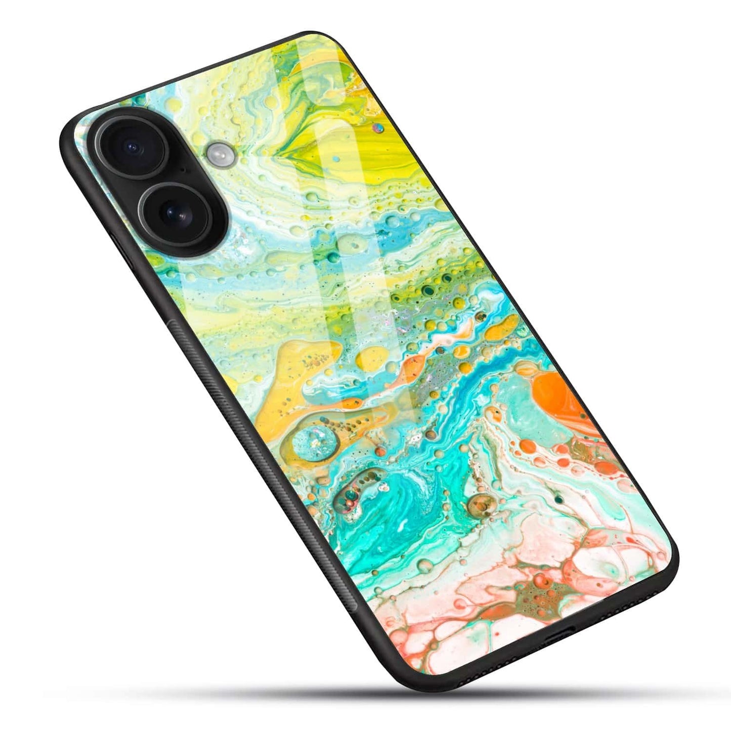 Arctic Flow Glass Back Case - Shockproof Protection (Multi-Style)